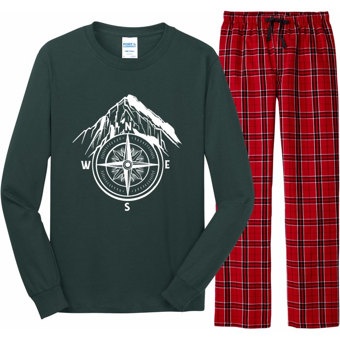 Compass Guide Mountain Long Sleeve Pajama Set