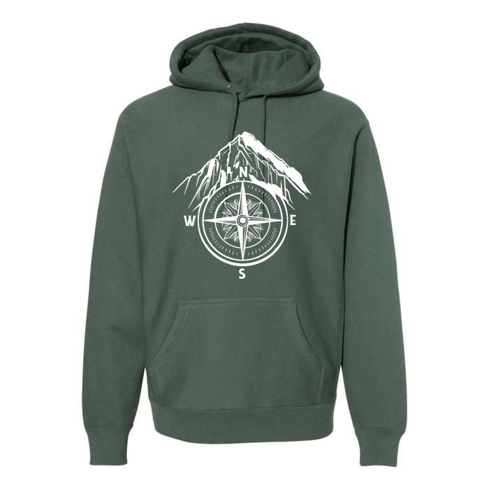 Compass Guide Mountain Premium Hoodie