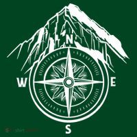 Compass Guide Mountain Poster