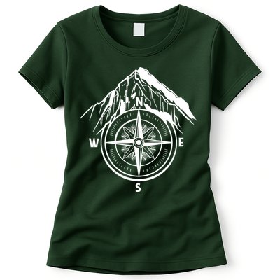 Compass Guide Mountain Womens T-Shirt