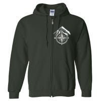 Compass Guide Mountain Full Zip Hoodie