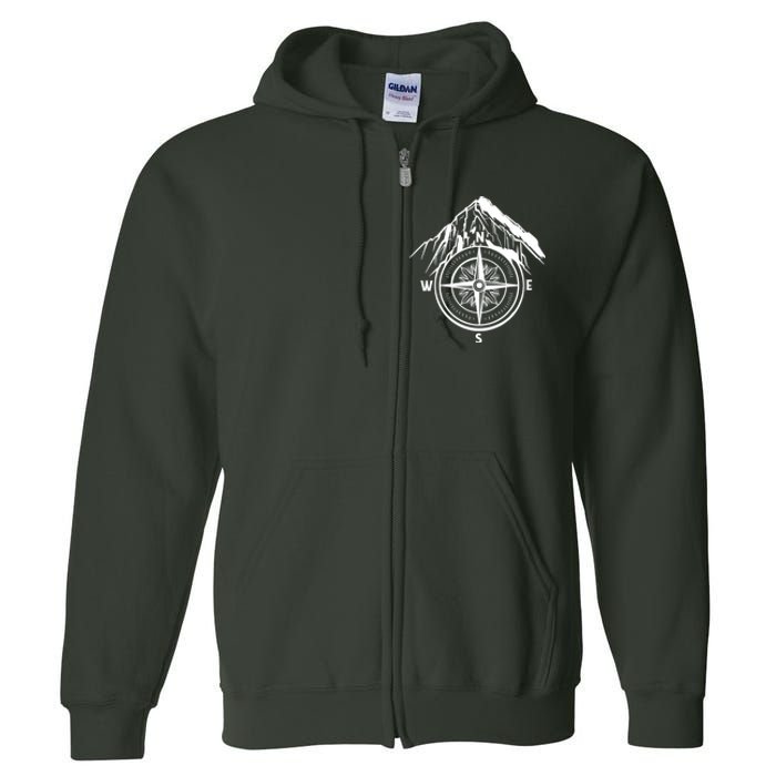 Compass Guide Mountain Full Zip Hoodie