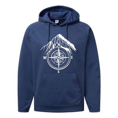 Compass Guide Mountain Performance Fleece Hoodie