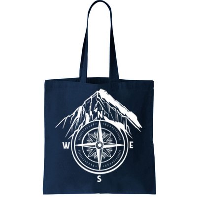 Compass Guide Mountain Tote Bag