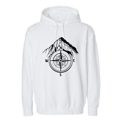 Compass Guide Mountain Garment-Dyed Fleece Hoodie