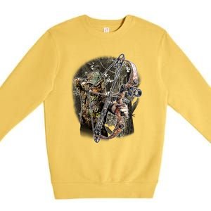 Compound Bow And Arrow Hunter Premium Crewneck Sweatshirt