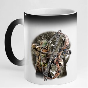 Compound Bow And Arrow Hunter 11oz Black Color Changing Mug