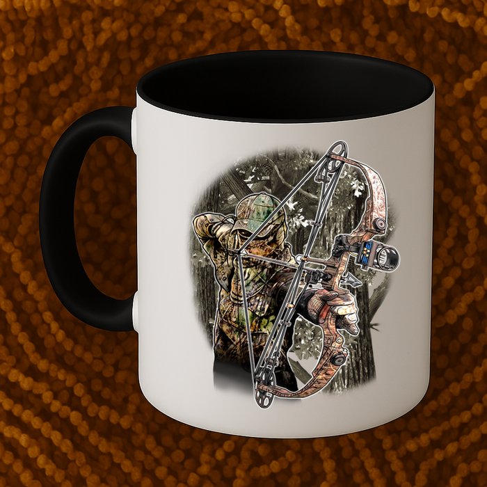 Compound Bow And Arrow Hunter Mug