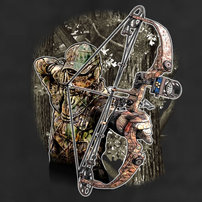 Compound Bow And Arrow Hunter 15oz Campfire Ceramic Mug