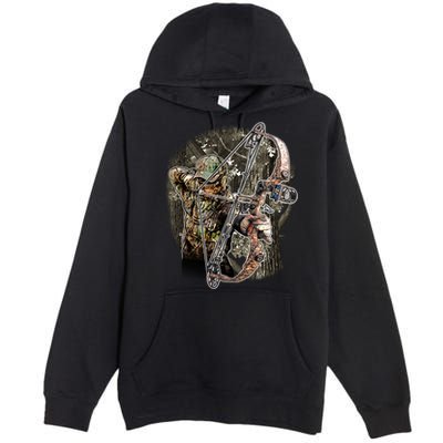 Compound Bow And Arrow Hunter Premium Pullover Hoodie