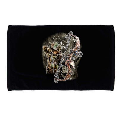 Compound Bow And Arrow Hunter Microfiber Hand Towel