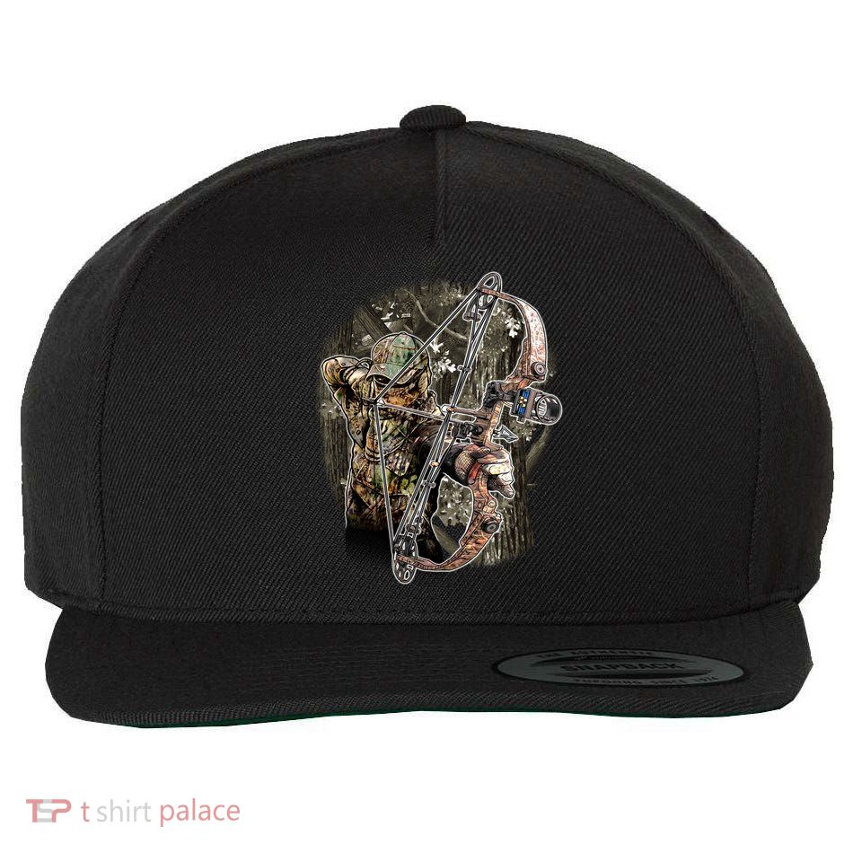 Compound Bow And Arrow Hunter Wool Snapback Cap