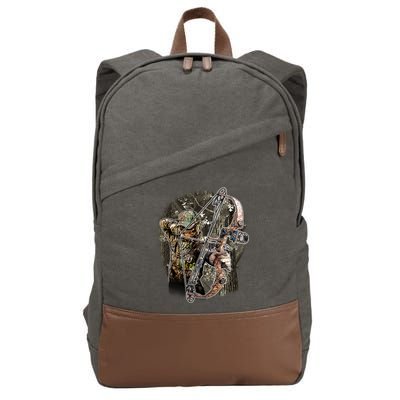 Compound Bow And Arrow Hunter Cotton Canvas Backpack