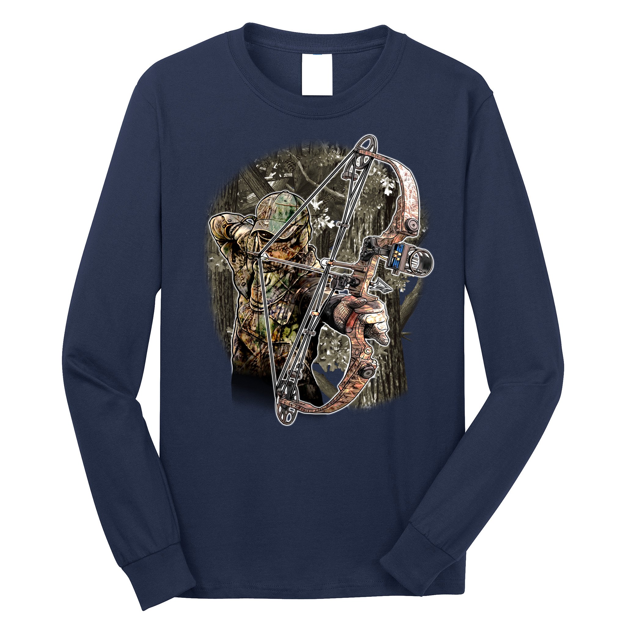 Compound Bow And Arrow Hunter Long Sleeve Shirt