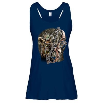 Compound Bow And Arrow Hunter Ladies Essential Flowy Tank