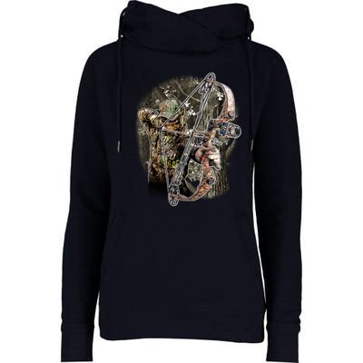 Compound Bow And Arrow Hunter Womens Funnel Neck Pullover Hood