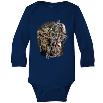 Compound Bow And Arrow Hunter Baby Long Sleeve Bodysuit