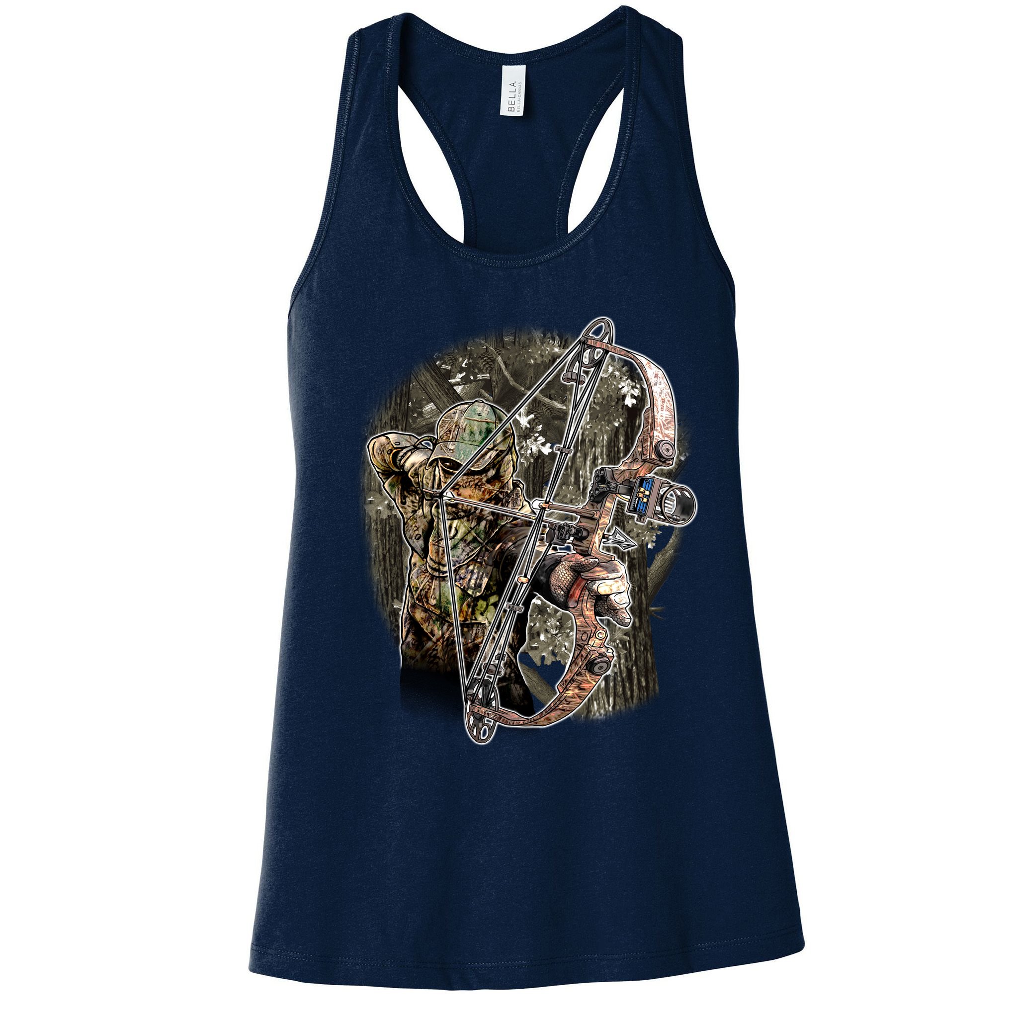 Compound Bow And Arrow Hunter Womens Tank Top