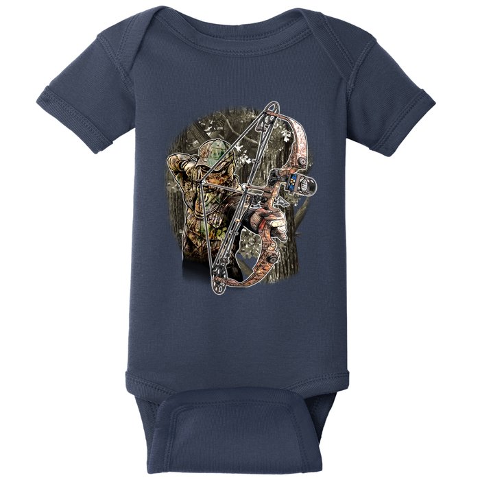 Compound Bow And Arrow Hunter Baby Bodysuit