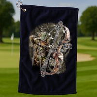 Compound Bow And Arrow Hunter Golf Towel