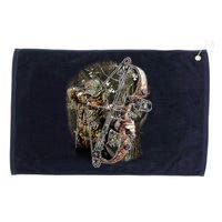 Compound Bow And Arrow Hunter Grommeted Golf Towel