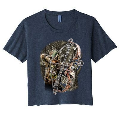 Compound Bow And Arrow Hunter Crop Top