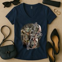 Compound Bow And Arrow Hunter Women's V-Neck T-Shirt