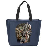 Compound Bow And Arrow Hunter Zip Tote Bag