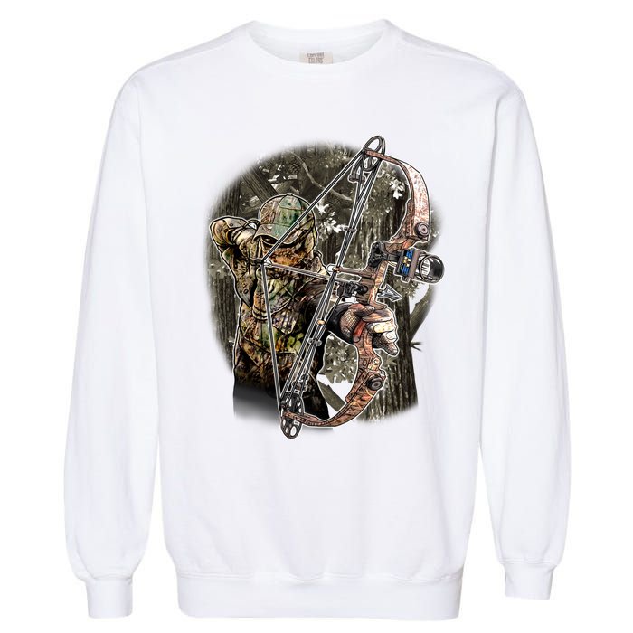 Compound Bow And Arrow Hunter Garment-Dyed Sweatshirt