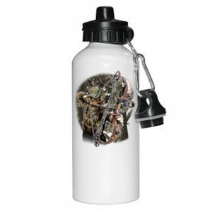 Compound Bow And Arrow Hunter Aluminum Water Bottle