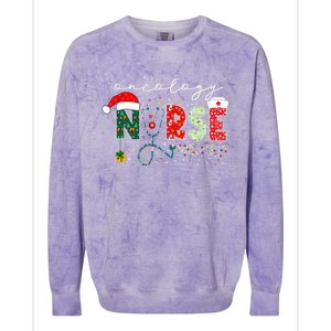 Christmas Oncology Nurse Funny Gift For Nursing Student Gift Colorblast Crewneck Sweatshirt