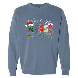 Christmas Oncology Nurse Funny Gift For Nursing Student Gift Garment-Dyed Sweatshirt