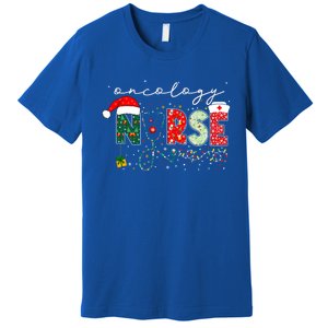 Christmas Oncology Nurse Funny Gift For Nursing Student Gift Premium T-Shirt