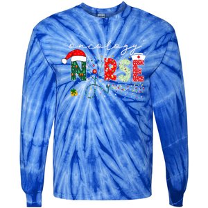 Christmas Oncology Nurse Funny Gift For Nursing Student Gift Tie-Dye Long Sleeve Shirt