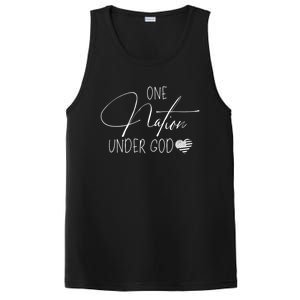 Cute One Nation Under God Usa PosiCharge Competitor Tank