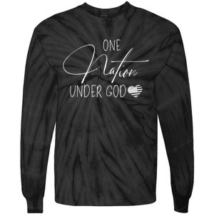 Cute One Nation Under God Usa Tie-Dye Long Sleeve Shirt