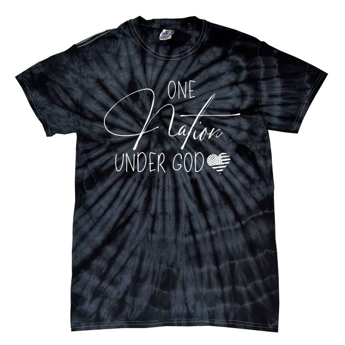 Cute One Nation Under God Usa Tie-Dye T-Shirt