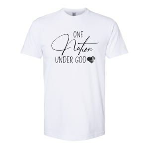 Cute One Nation Under God Usa Softstyle CVC T-Shirt