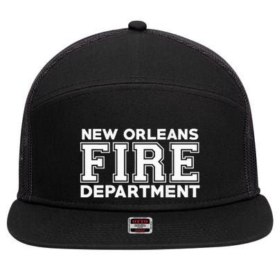 City Of New Orleans Fire Rescue Louisiana Fireman 7 Panel Mesh Trucker Snapback Hat