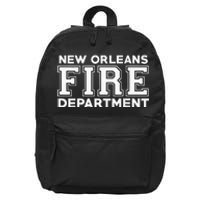 City Of New Orleans Fire Rescue Louisiana Fireman 16 in Basic Backpack