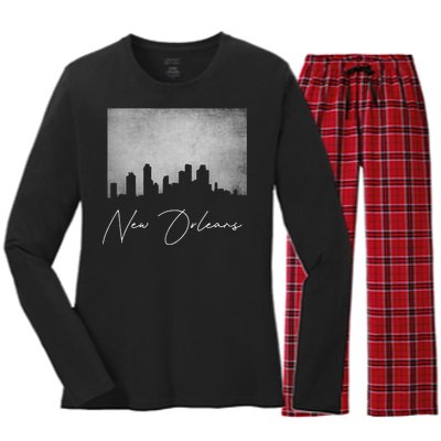 City Of New Orleans Louisiana Women's Long Sleeve Flannel Pajama Set 