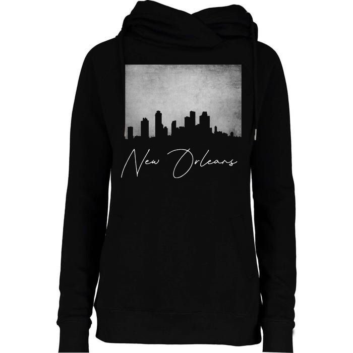 City Of New Orleans Louisiana Womens Funnel Neck Pullover Hood