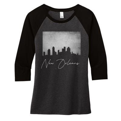 City Of New Orleans Louisiana Women's Tri-Blend 3/4-Sleeve Raglan Shirt