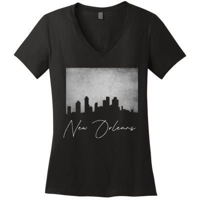 City Of New Orleans Louisiana Women's V-Neck T-Shirt