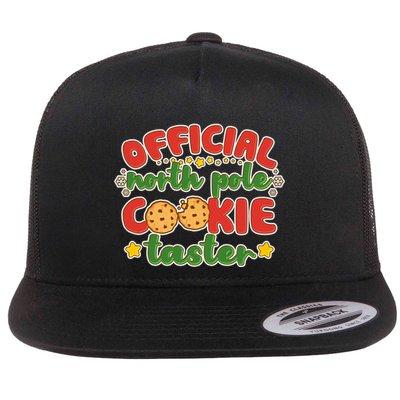 Christmas Official North Pole Cookie Taster Flat Bill Trucker Hat