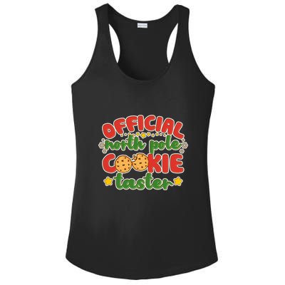 Christmas Official North Pole Cookie Taster Ladies PosiCharge Competitor Racerback Tank