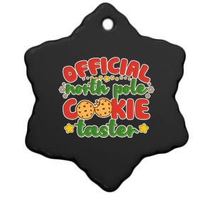 Christmas Official North Pole Cookie Taster Ceramic Star Ornament