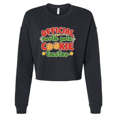 Christmas Official North Pole Cookie Taster Cropped Pullover Crew