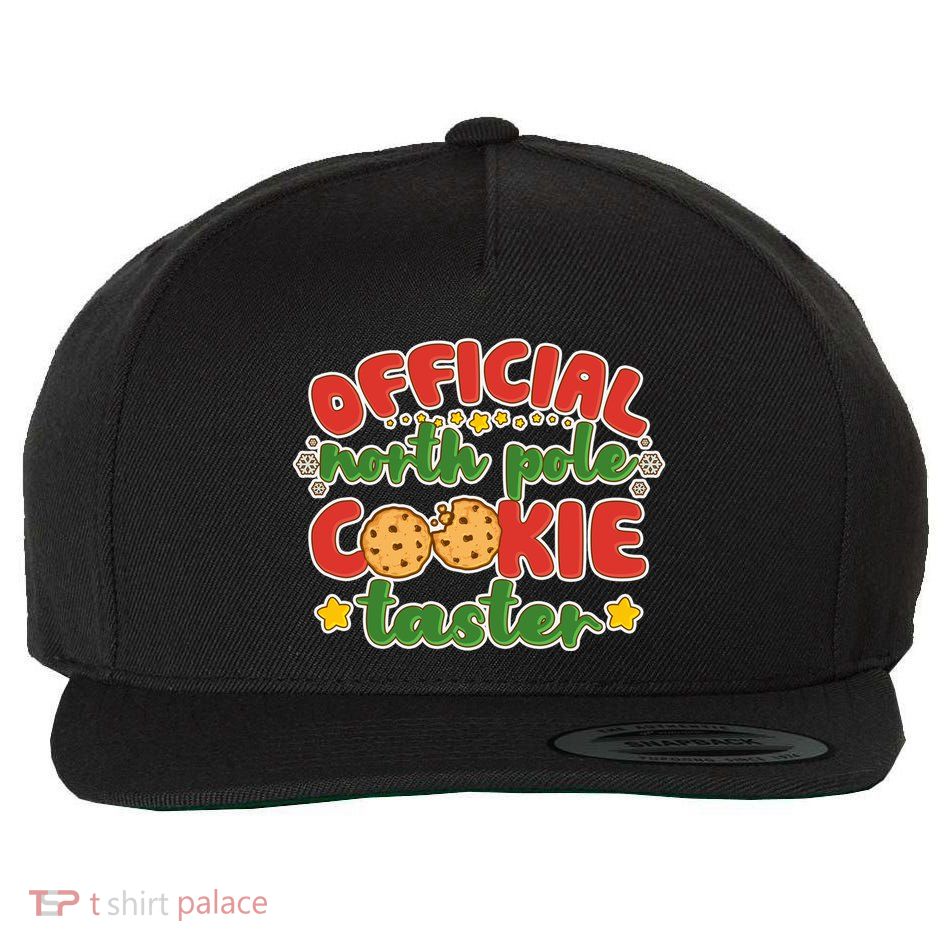 Christmas Official North Pole Cookie Taster Wool Snapback Cap