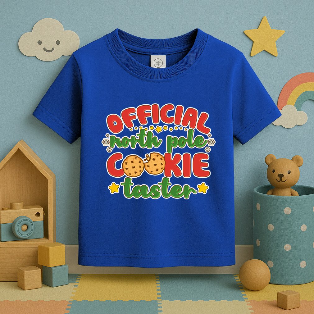 Christmas Official North Pole Cookie Taster Toddler T-Shirt